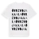 White t-shirt med Övre Vojakkala ordlek t-shirt