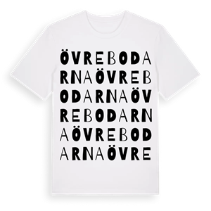 Övrebodarna ordlek t-shirt – ekologisk bomull t-shirt från Pinshirt