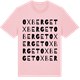 Pink Cotton t-shirt med Oxberget ordlek t-shirt
