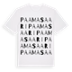White t-shirt med Paamasaari ordlek t-shirt