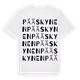 White t-shirt med Pääskynen ordlek t-shirt