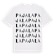 White t-shirt med Pajala ordlek t-shirt