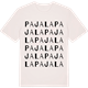 Vintage White t-shirt med Pajala ordlek t-shirt