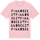 Pink Cotton t-shirt med Pakkoselet ordlek t-shirt