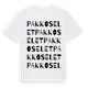 White t-shirt med Pakkoselet ordlek t-shirt