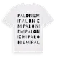 White t-shirt med Paloniemi ordlek t-shirt