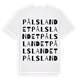 White t-shirt med Pålslandet ordlek t-shirt