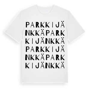 Parkkijänkkä ordlek t-shirt – ekologisk bomull t-shirt från Pinshirt
