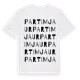 White t-shirt med Partimjaur ordlek t-shirt