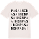 Vintage White t-shirt med Pasainen ordlek t-shirt