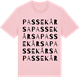 Pink Cotton t-shirt med Passekårsa ordlek t-shirt