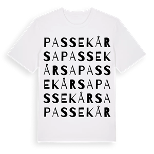 Passekårsa ordlek t-shirt – ekologisk bomull t-shirt från Pinshirt
