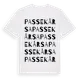 White t-shirt med Passekårsa ordlek t-shirt
