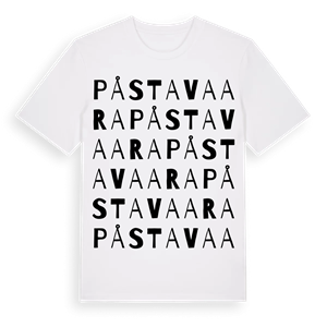Påstavaara ordlek t-shirt – ekologisk bomull t-shirt från Pinshirt