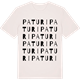 Vintage White t-shirt med Paturi ordlek t-shirt