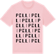 Pink Cotton t-shirt med Pelli ordlek t-shirt