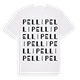 White t-shirt med Pelli ordlek t-shirt