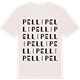 Vintage White t-shirt med Pelli ordlek t-shirt