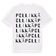 White t-shirt med Pellikkä ordlek t-shirt