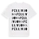 White t-shirt med Pellivuoma ordlek t-shirt