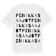White t-shirt med Penikkasaajot ordlek t-shirt
