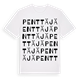 White t-shirt med Penttäjä ordlek t-shirt