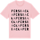 Pink Cotton t-shirt med Persbacka ordlek t-shirt