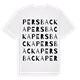 White t-shirt med Persbacka ordlek t-shirt