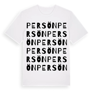 Persön ordlek t-shirt – ekologisk bomull t-shirt från Pinshirt