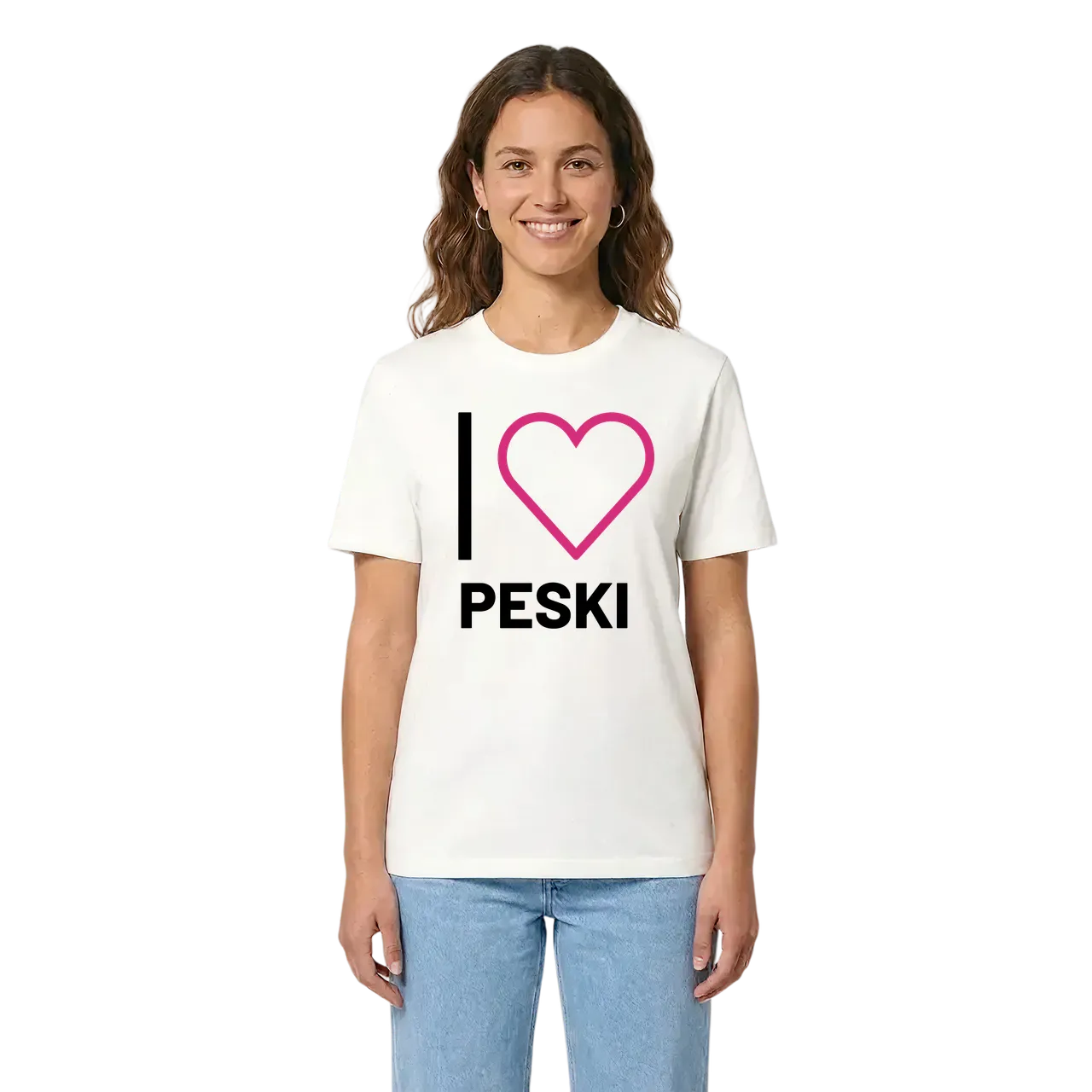Jag älskar Peski t-shirt stort tryck i miljö