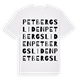 White t-shirt med Petbergsliden ordlek t-shirt