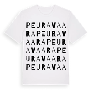 Peuravaara ordlek t-shirt – ekologisk bomull t-shirt från Pinshirt