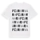 White t-shirt med Peuravaara ordlek t-shirt