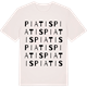 Vintage White t-shirt med Piatis ordlek t-shirt