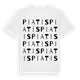 White t-shirt med Piatis ordlek t-shirt