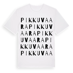 Pikkuvaara ordlek t-shirt – ekologisk bomull t-shirt från Pinshirt