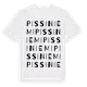 White t-shirt med Pissiniemi ordlek t-shirt