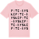 Pink Cotton t-shirt med Pite-Byske ordlek t-shirt