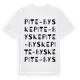 White t-shirt med Pite-Byske ordlek t-shirt