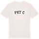 Vintage White t-shirt med Pkt C böjd t-shirt