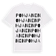 White t-shirt med Pohjanen ordlek t-shirt
