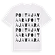 White t-shirt med Poitajavaara ordlek t-shirt