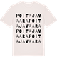 Vintage White t-shirt med Poitajavaara ordlek t-shirt