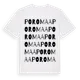 White t-shirt med Poromaa ordlek t-shirt