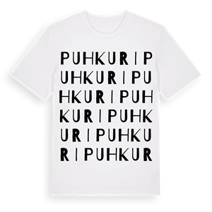 Puhkuri ordlek t-shirt – ekologisk bomull t-shirt från Pinshirt