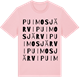 Pink Cotton t-shirt med Puimosjärvi ordlek t-shirt