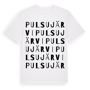 Pulsujärvi ordlek t-shirt – ekologisk bomull t-shirt från Pinshirt