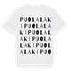 White t-shirt med Puolalaki ordlek t-shirt