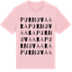 Pink Cotton t-shirt med Purnuvaara ordlek t-shirt