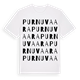 White t-shirt med Purnuvaara ordlek t-shirt